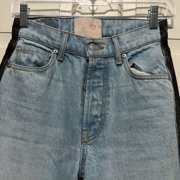 Revice Women’s Two Tone Ex Boyfriend Button Fly Jeans Super High Rise Size 26 - Picture 4 of 11